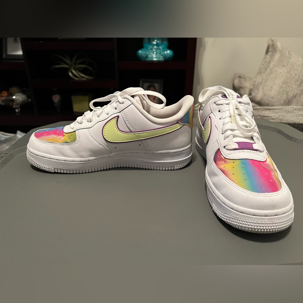 Nike Air Force 1,  Rainbow & White Sneaker/Easter Edition